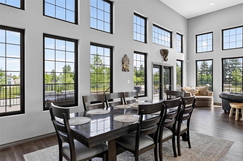 Finished dining and living areas