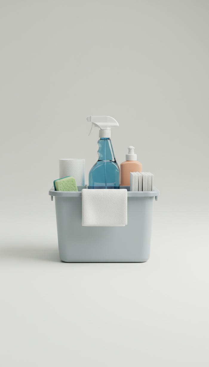 Polished Cleaning Caddy With Essentials